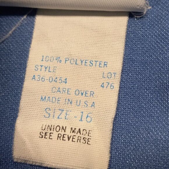 Vintage Lynn Davis Blue Women's 16 RN 16360 Single pocket Dress Cottagecore - Picture 4 of 8